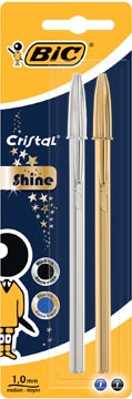 bic cristal shine gd/zi bls 2x