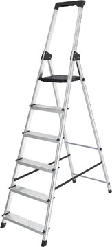 TRAPLADDER SL600 6TR ZILVER