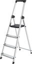 TRAPLADDER SL400 4TR ZILVER