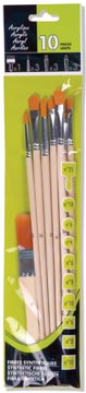 penseel acrylverf ass set 10