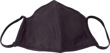 masker kids uni zwart pk5