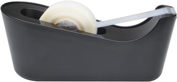 plakbandafroller zwart + 1rol