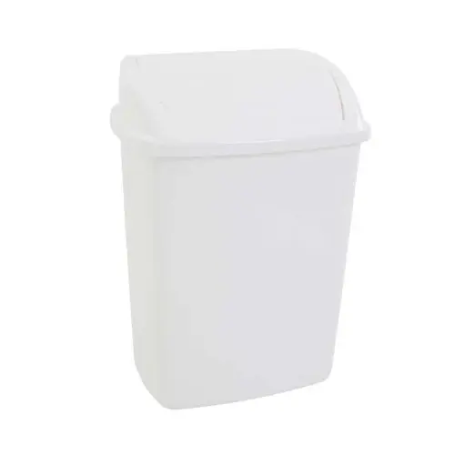 Afvalbak Met Swing Deksel 26 Liter - Wit