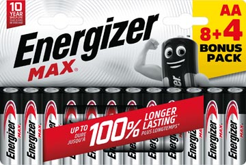 energizer max aa/lr6 b8+4