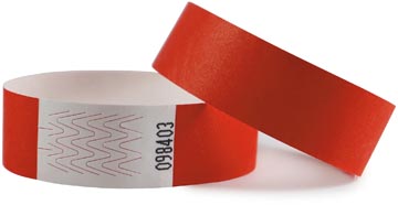 Combicraft Polsbandjes Tyvek, Rood, Pak Van 100 Stuks