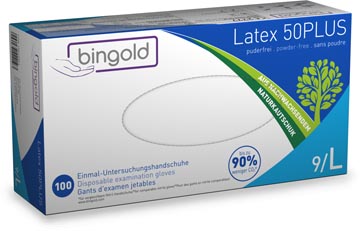 handschoen latex l wit ds100