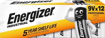 Energizer Industrial Alkaline Batterij 9V/6Lr61/522, 12 Stuks