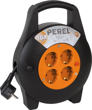 perel kabelhaspel 3g1.5 10m zw