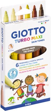 turbo skin tones viltstift x6