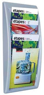 wandfolderhouder 4comp. zilver