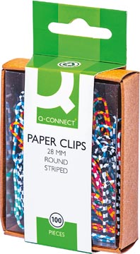 papierkl 28mm 100x streep ass