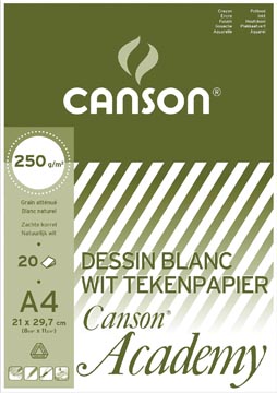 academy tekenblok a4 250g 20v