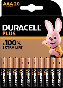 duracell plus 100% aaa bls20