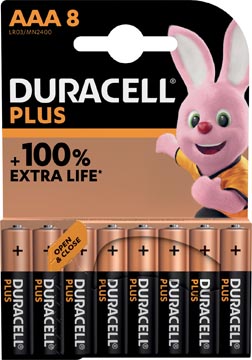 duracell plus 100% aaa bls8