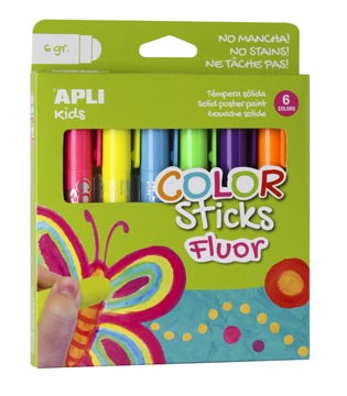 apli kids color sticks fluo 6x