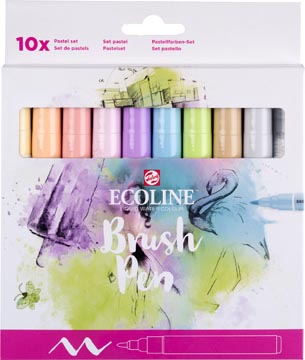 ecoline brush pen 10x pastel