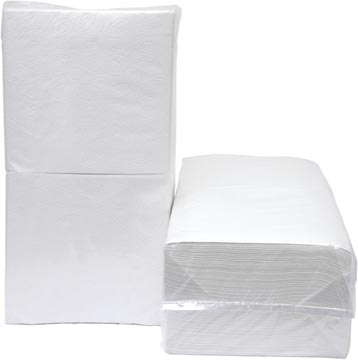 Servetten, 33 X 33 Cm, 1-Laags, Wit, Pak Van 9 X 500 Stuks 