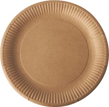 bord rond 23cm kart brn pk50