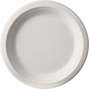 bord 23cm suikerriet wt pk50