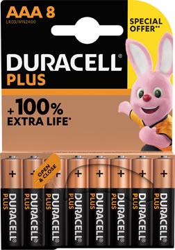 duracell plus 100% aaa bls8 ka
