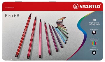stabilo pen 68 metaaldoos 30x