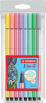 stabilo pen 68 pastel etui 8x