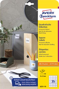 etik vierk perm 350st wt 35x35