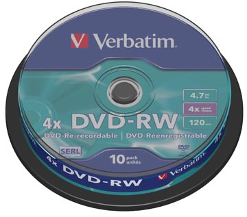 dvd-rw 4,7gb 4x spindel 10x