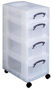 3x opbergds 9l transp + 1x 4l