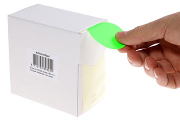 Rillprint Ronde Etiketten, Diameter 50 Mm, Rol Van 500 Stuks, Fluo Groen