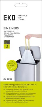 eko vuilniszak 18-21l wit 20x