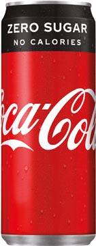 Coca-Cola Zero Frisdrank, Sleek Blik Van 33 Cl, Pak Van 24 Stuks