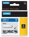 rhino tape 12mm vinyl wit/blau
