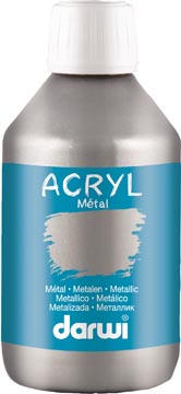 acryl metal 250ml zilver