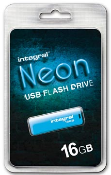 integral usb2 neon 16gb blauw