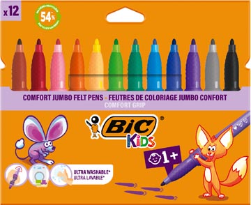 bic kids jumbo viltstift 12x