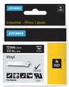 rhino tape 12mm vinyl wt/zwart