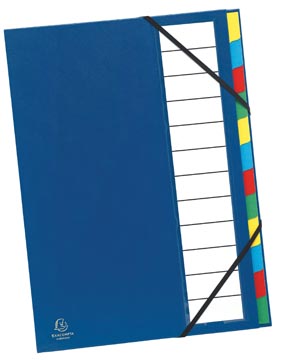 voorordners 12tabs blauw