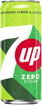 7up zero sleek blik 33cl pk24