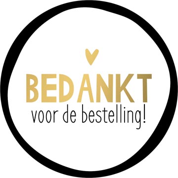 kp etiket "bedankt " 250x
