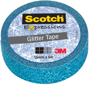 expressions glitter tape blauw