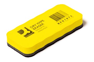 Q-Connect Bordenwisser, Magnetisch, Wasbaar, Geel