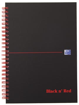black red spiraal karton a5 q