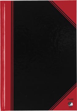 notitieboek 96v l rd zw a6
