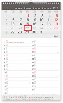 Maandkalender Memo-Manager, Viertalig, 2026