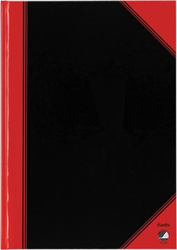 notitieboek 96v l rd zw a4