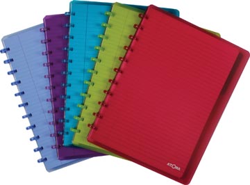 atoma trendy schrift transparant+tab a4 assorti gelijnd