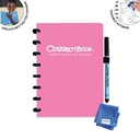 correctbook a5 gelijnd roze