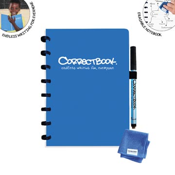 correctbook a5 gelijnd blauw