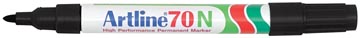 Artline 70 Ronde Punt (Zwart)